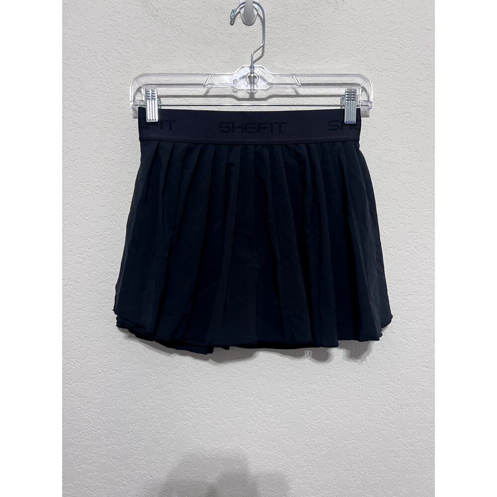 SHEFIT Black Pleated Skirt Activewear Sunburst Small